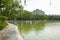 Asia China, Beijing, Longtan Lake Park, Summer landscape, lake view