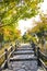 Asia China, Beijing, the northern palace, the national Forest Park, the steps, the wooden railing, the autumn leaves