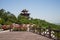 Asia Chinese, Beijing, Garden Expo, Viewing platform, wooden railing