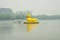 Asia Chinese, Beijing, Yuyuantan Park,the lake, the big yellow duck,,