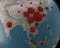 Asia Corona virus spread map