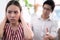 Asia lovers quarrel, Divorce problems, Unhappy couples and arguments at home.