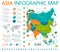 Asia Map - Info Graphic Vector Illustration