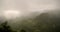 Asia mountain with windy foggy cover top of mountain and agriculture green landscape in asian farm. Plantation green rice terrace