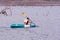 Asia people paddling in Maengad dam, Chiangmai Thailand