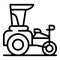 Asia rickshaw icon outline vector. Trishaw bike