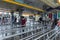 Asia / Singapore : Human traffic during off peak hour in a bus terminal interchange. Unidentified people are seeing