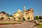 ASIAGO, ITALY - July 24th, 2019: Saint Matthew`s church in Giovanni Carli square