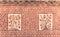 Asian ancient terracotta brick wall