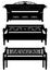 Asian Antique Chair Bench Furniture in Silhouette