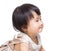 Asian baby girl side profile