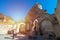 Asian backpacker traveler man take photo of Haghartsin Monastery in Dilijan, Armenia