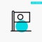 Asian, Bangla, Bangladesh, Country, Flag turquoise highlight circle point Vector icon