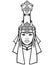 Asian beauty. Animation portrait of a beautiful girl in ancient national headdress.