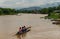 Asian boattrip group in vangvieng laos