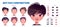 Asian boy avatar construction set