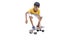 Asian boy having fun with surfboards or surf skate is relaxing lifestyle on holiday on white background.