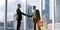 Asian Business Handshake Agreement Partnetship Concept