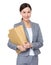 Asian businesswoman with folder