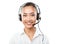 Asian businesswoman with headset - agent, sales manager