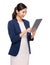 Asian businesswoman look at digital tablet