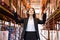 Asian businesswoman portrait in distribution warehouse