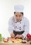 Asian chef preparing foods