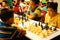 Asian children, chess compete, intelligence sport