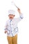 Asian Chinese Boy in White Chef Uniform Holding Baking Tools