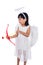 Asian Chinese little cupid with bow and arrow