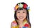 Asian Chinese little girl in hawaiian costume