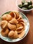 Asian Chinese snack flaky pastry