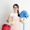 Asian Chinese woman housekeeping