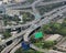 Asian city with overpasses and viaducts