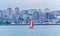 Asian coast Istanbul city scenic view Marmara Sea Turkey