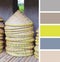 Asian conical hat. color palette swatches