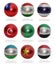 Asian countries (From T to Y) flag balls