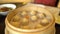 Asian cuisine - typical shanghai chinese food xiao long bao soup filled dumpling