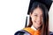 Asian cute women portrait graduation