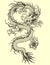 Asian Dragon Tattoo Illustration