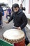 Asian drummer on lunar new years.