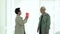 Asian elder senior couple thrown red heart balloon give and receive love marriage life