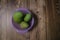 Asian favourite mango fruit called Mangga Harum Manis or Harumanis on the top of wooden table.