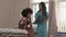 Asian female doctor health checks child at a pediatric clinic, kids hospital.