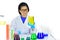Asian female medical technologist working in laboratory