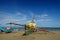 Asian fishermen\'s boats on beach