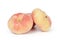Asian flat peaches isolated