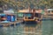 Asian floating village at Halong Bay