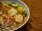 Asian food bakso meatball soup