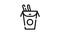 asian food box black icon animation